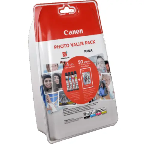 Tusz Canon CLI-581 XL do Canon Pixma TR7550/TR8550/TS6150 | 4 x 8,3 ml | CMYK